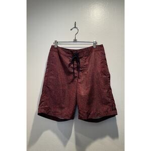 HUF Size 30 Men’s‎ Navy Red Print Board Shorts Swim Trunks Artsy Unlined Beach